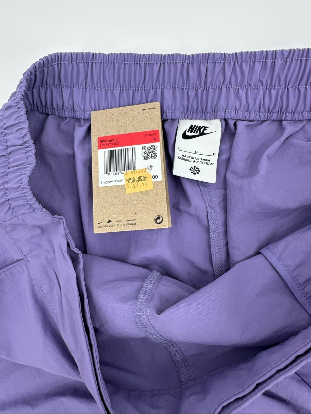 Nike Dri-FIT Women's Lavender Golf Skort Size L Snap Front Wrap Style NWT 1279 - Picture 7 of 9